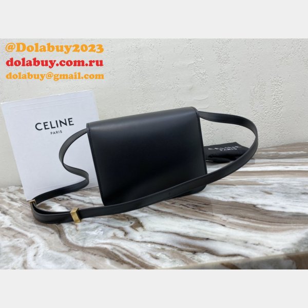 High Quality bag Celine Teen Classic Leather Shoulder Black Bag