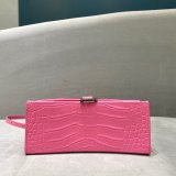 Balenciaga Cheap Women's Hourglass S top handle bag Pink