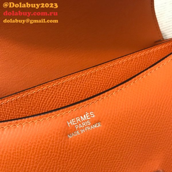 Hermes Constance Bag 18cm Epsom Leather Orange Luxury