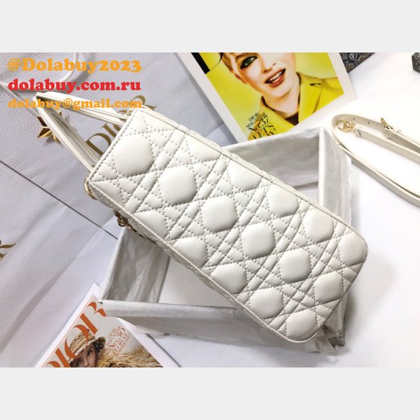 High Quality bag Duplicate dior lady lambskin 32CM HANDBAG