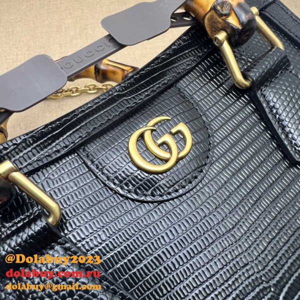 AAA Quality Fake Gucci Diana lizard 675800 bag