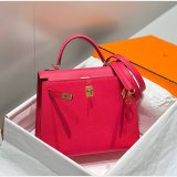 High Quality Fake Hermes Epsom Kelly 19/25/28CM Red Bag For Sale