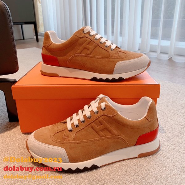 Wholesale Sneakers Leer Wit Hermes 1:1 Mirror Shoes