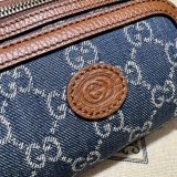 Sale Gucci Copy Belt bag with Interlocking G 682933 blue and ivory GG