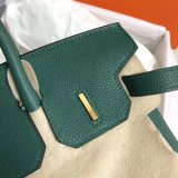 Hermes Birkin 35cm Togo leather Handbags Green High Quality bag