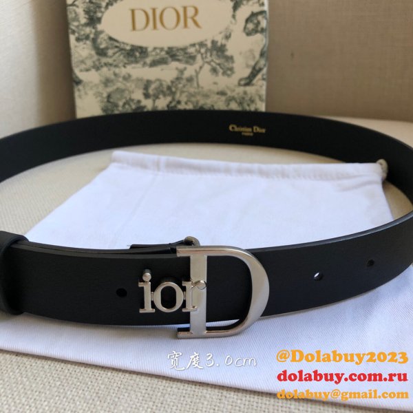 High Quality Christian Dior AAA Belts red/black/brown 30mm 1:1 Mirror