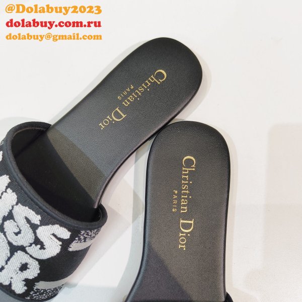 Replica MISS DIOR Flat Slipper DWAY SLIDE