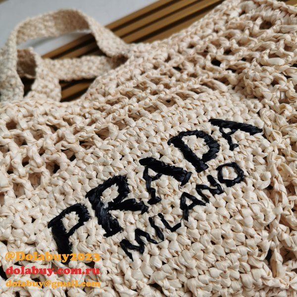 Top Quality PRADA Raffia tote bag Luxury