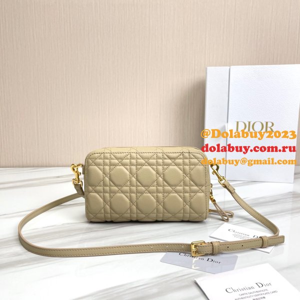 High Quality Dior Caro Bag Brown Supple Cannage Calfskin Fashion