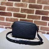 Gucci 1:1 GG Rubber-effect 771321 Shoulder Black Best Bag