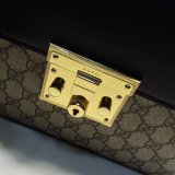 Gucci Knockoff 453188 GG Supreme Padlock Small Top Handle Bag