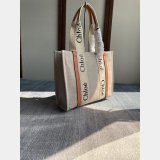 Designer Quality Chloe Woody Tote Bag in Cotton Canvas 36CM