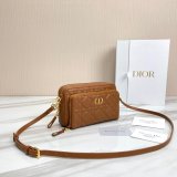 High Quality Dior Caro Bag Brown Supple Cannage Calfskin Fashion