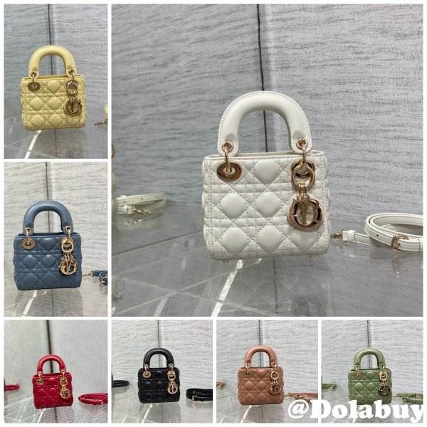 Luxury Fashion Dior Micro Lady 1:1 Mirror 12CM Bag