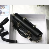 Dior High Quality Wholesale Black/White Lady Dior Cannage Tech Pouch 26cm