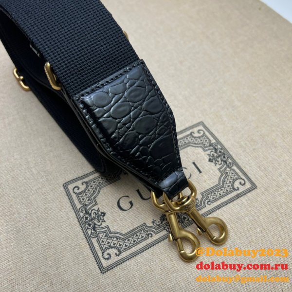 Knockoff Gucci Crocodile Trim Messenger Sales Online 702136 Bag