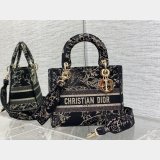 Perfect 1:1 Christian Dior 7 Stars Lady Best 24CM Black Bag