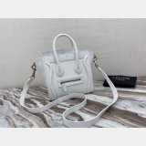 Buy Online Celine White Nano Luggage Bag-168243 Duplicate