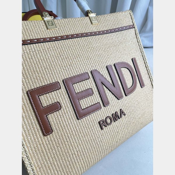 UK Fendi Summer Raffia Shopping Bag Wholesale