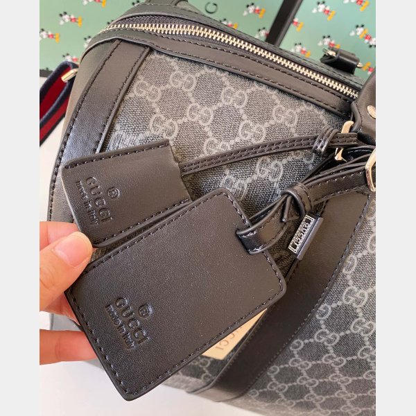 AAA+ On Sale Gucci 474131 GG Black carry-on duffle Bag