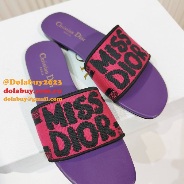 Replica MISS DIOR Flat Slipper DWAY SLIDE