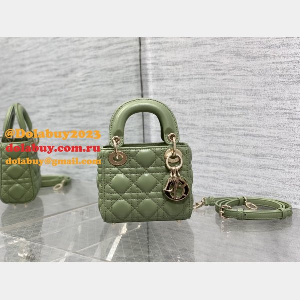 Luxury Fashion Dior Micro Lady 1:1 Mirror 12CM Bag