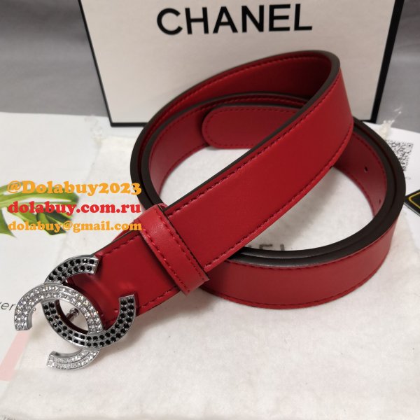 Top Quality Wholesale CC Double C Belt Red Width 3.0cm 1135