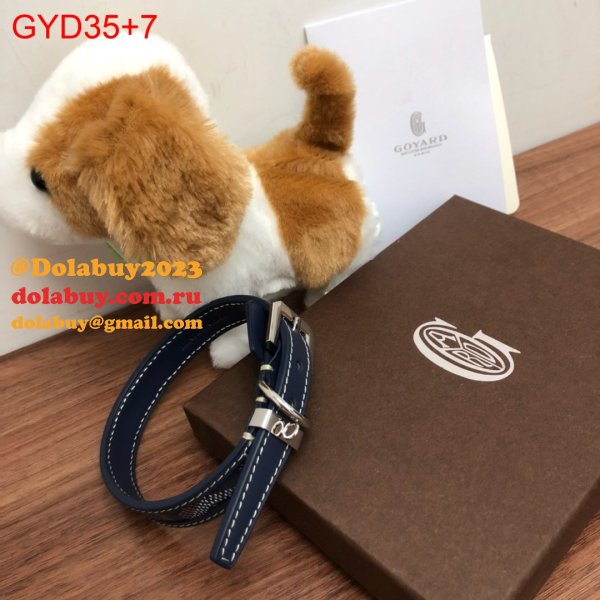 Cheap Designer Quality Goyard Multi-Color Dog Collar