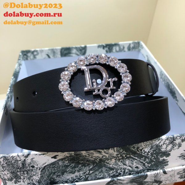 Wholesale Christian Dior AAA Belts 30mm Black Duplicate