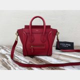 Celine Copy Red Luggage Nano Shopper 168243 Women's Leather