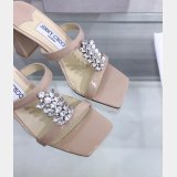 Top Designer Flat Sandals Jimmy Choo Heel 7 cm High Designer Shoes