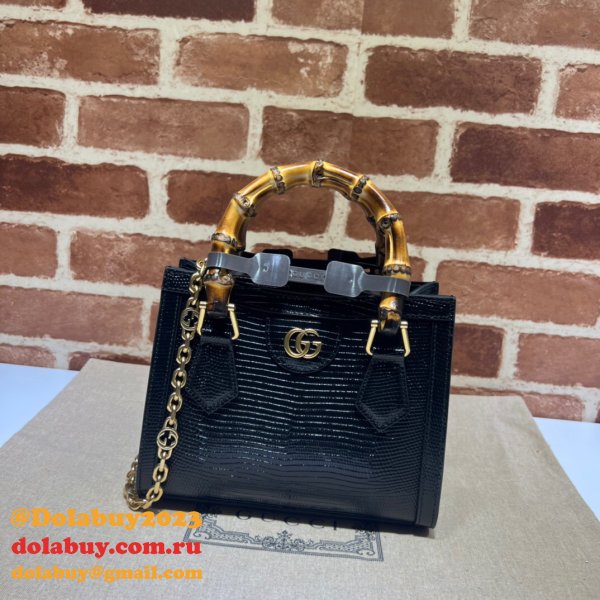 AAA Quality Fake Gucci Diana lizard 675800 bag