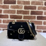 Affordable 446744 Black Marmont Top-Quality 7 Star Gucci Bags