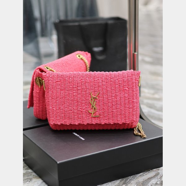 Designer Copy Saint Laurent Kate Clutch 553804 Rose Bag