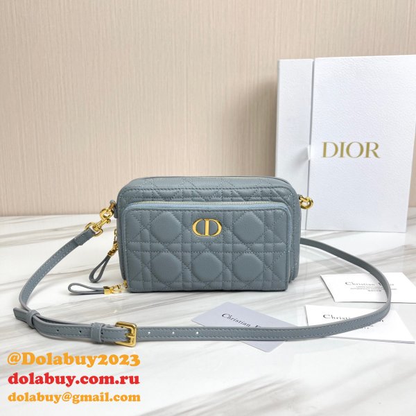 High Quality Dior Caro Bag Brown Supple Cannage Calfskin Fashion