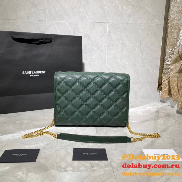 Duplicates Saint Laurent Becky Large chain bag in quilted lambskin