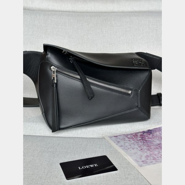 1:1 Mirror Loewe Small Classic Calfskin Puzzle Belt Bag