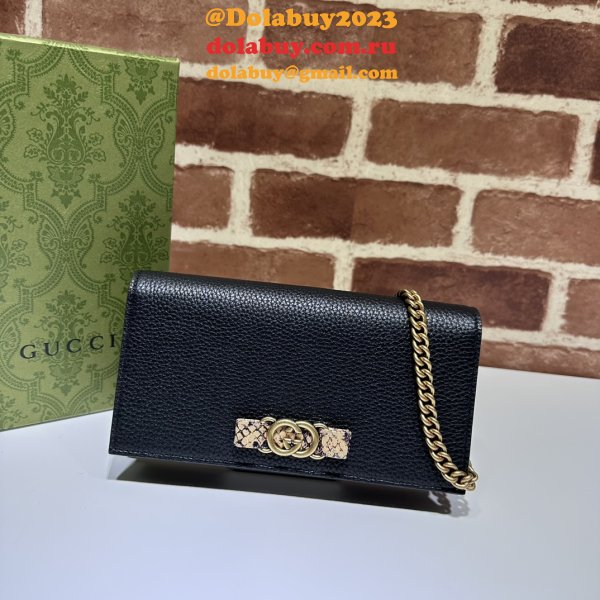 Chain Wallet Gucci Top Quality Interlocking G Python 746056 Bag