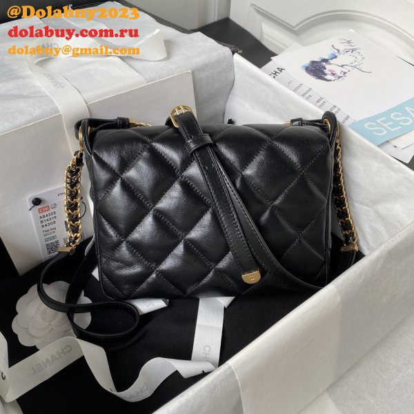 Luxury Copy AS4322 Shoulder 1:1 Mirror Fashion Black Bag