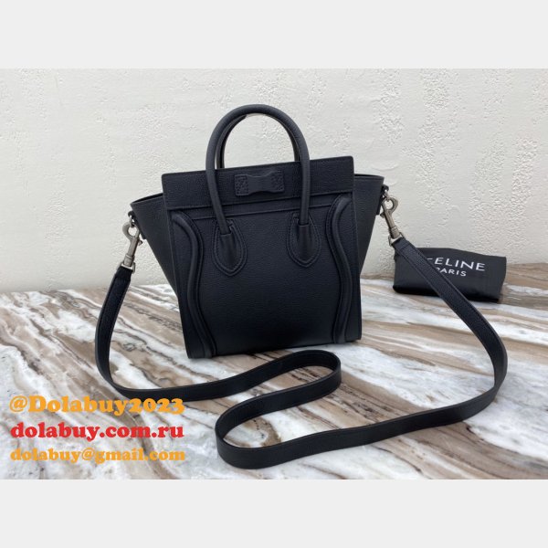 Celine Black Luggage Nano shopper 168243 Handbag Knockoff