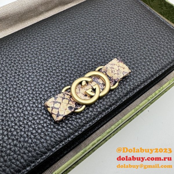 Chain Wallet Gucci Top Quality Interlocking G Python 746056 Bag