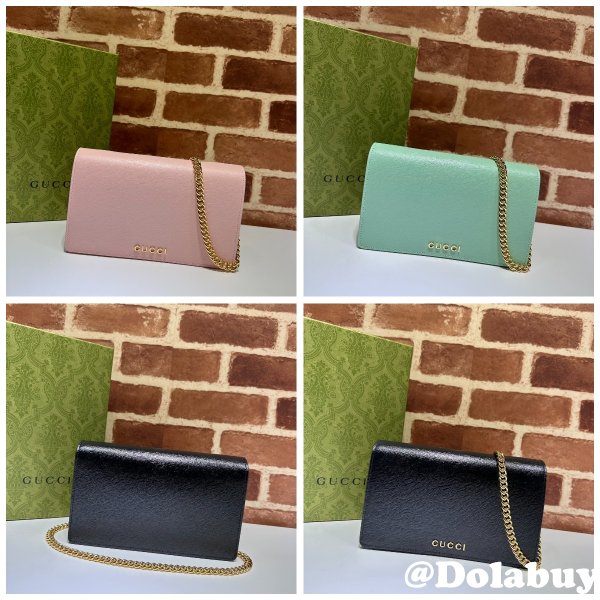 Chain Wallet Inspired Gucci Script 772643 7 Star Bag