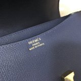 Hermes Constance Bag 18cm Epsom Leather dark blue Wholesale