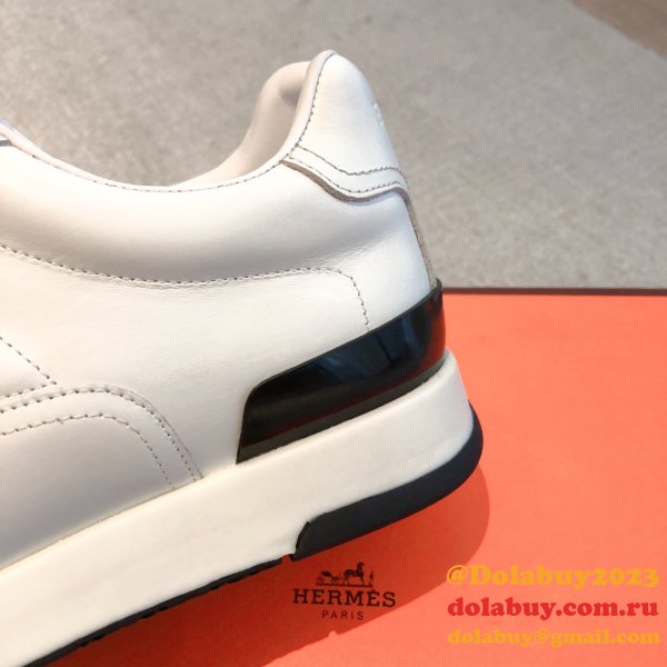 Wholesale Sneakers Leer Wit Hermes 1:1 Mirror Shoes