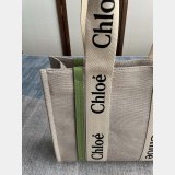 Designer Quality Chloe Woody Tote Bag in Cotton Canvas 36CM