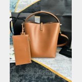 Le 37 In Shiny Leather Hobo Buckets 742828 Fake Saint Laurent Bag