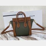 Designer Duplicate Celine Brown/Green Luggage Bags For Sale