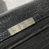 Duplicate Saint Laurent Nano Manhattan Calfskin Silver Bag