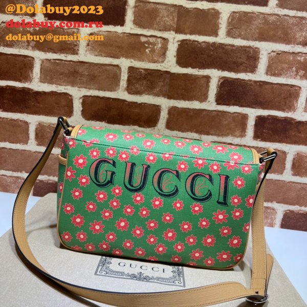 Gucci 664143 Best Quality Children's cat print messenger Fashion bag