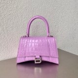 Duplicate Balenciaga Online Store Crocodile Pattern Hourglass 19/23cm Bag